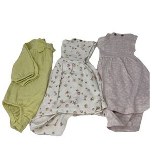 Cloud Island Girls Toddlers 1pc Romper Lot Of 3 Various Prints 18 Months NWOT!